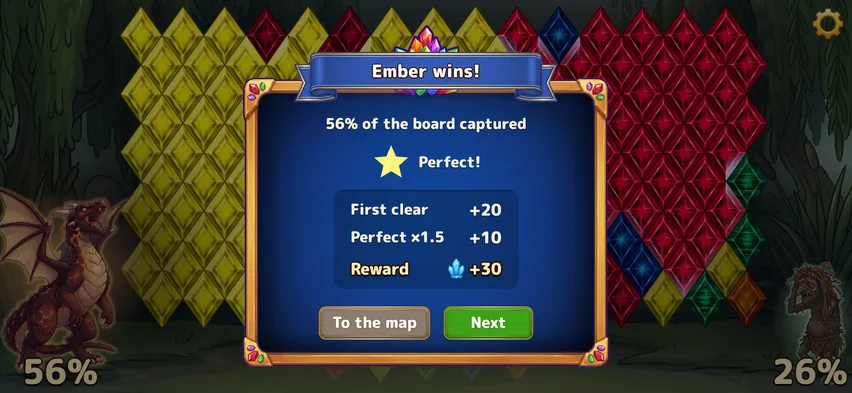 Victory and a crystal reward